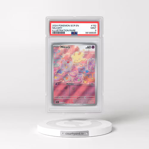 2024 Pokémon Scr EN-Stellar Crown #152 Milcery - Illustration Rare (PSA 9 MINT)