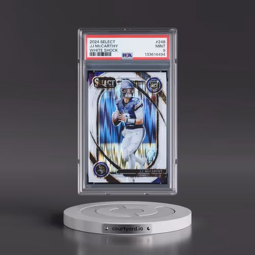 2024 Panini Select #246 JJ McCarthy - White Shock (PSA 9 MINT)