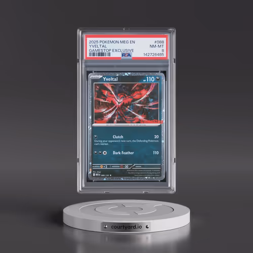 2025 Pokémon Meg EN-Mega Evolution #088 Yveltal - Gamestop Exclusive (PSA 8 NM-MT)