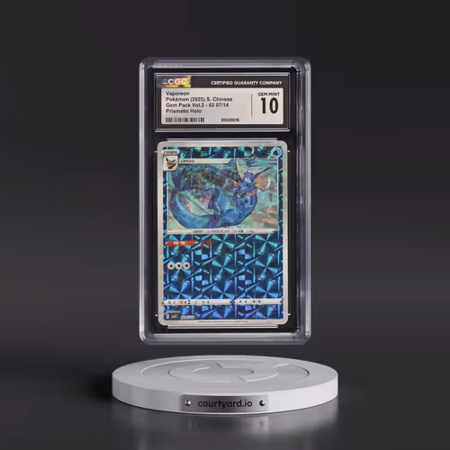 2025 Gem Pack Volume 2 - CBB2C - Simplified #02 07/14 Vaporeon - Geometric Pattern Holo (CGC 10 GEM