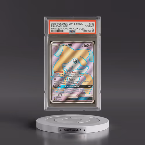 2019 Pokémon Sun & Moon Unified Minds #79a Jirachi GX - Holo Full Art 2020 Yellow A Alternate Art Ji
