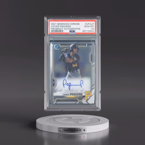 2021 Bowman Chrome Prospect Autographs #CPALP Liover Peguero (PSA 10 GEM MINT)