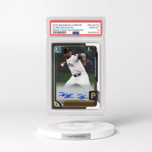 2015 Bowman Chrome Draft Pick Autograph #BCAKHA KE'Bryan Hayes (PSA 10 GEM MINT)