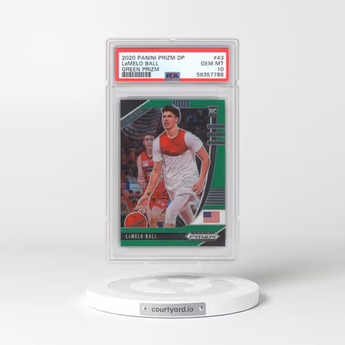 2020 Panini Prizm Draft Picks #43 LaMelo Ball - Green Prizm (PSA 10 GEM MINT)