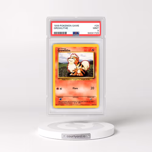 1999 Pokémon Game #28 Growlithe (PSA 9 MINT)