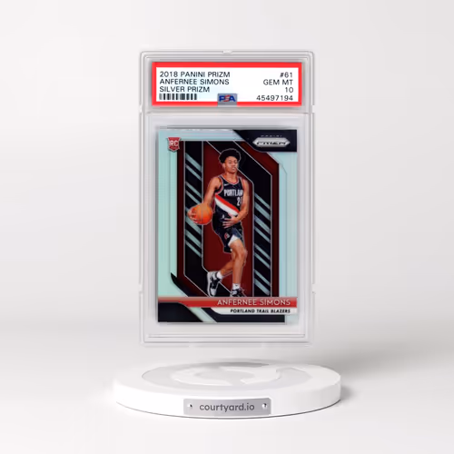 2018 Panini Prizm #61 Anfernee Simons - Silver Prizm (PSA 10 GEM MINT)