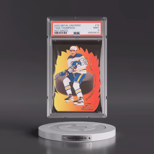 2022 Skybox Metal Universe Hot Shots #13 Tage Thompson (PSA 9 MINT)