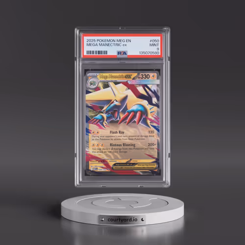 2025 Pokémon Meg EN-Mega Evolution #050 Mega Manectric EX - Holo (PSA 9 MINT)