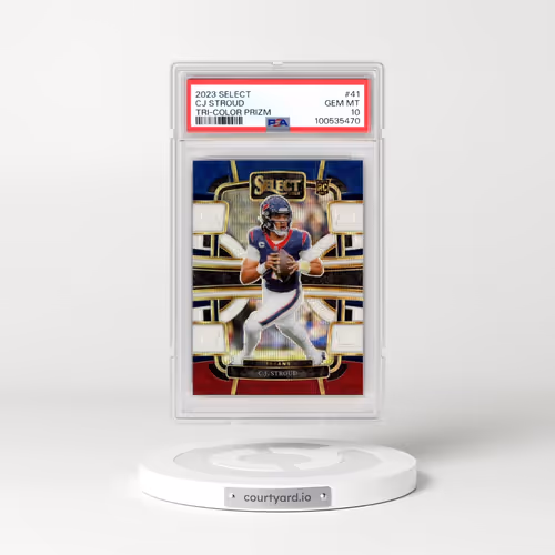 2023 Panini Select #41 CJ Stroud - Tri-Color Prizm (PSA 10 GEM MINT)