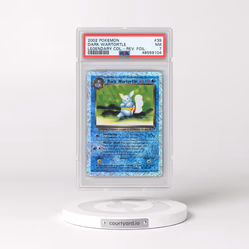 2002 Pokémon Legendary Collection #39 Dark Wartortle - Reverse Foil (PSA 7 NM)