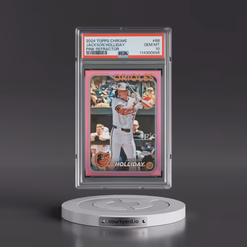 2024 Topps Chrome #88 Jackson Holliday - Pink Refractor (PSA 10 GEM MINT)
