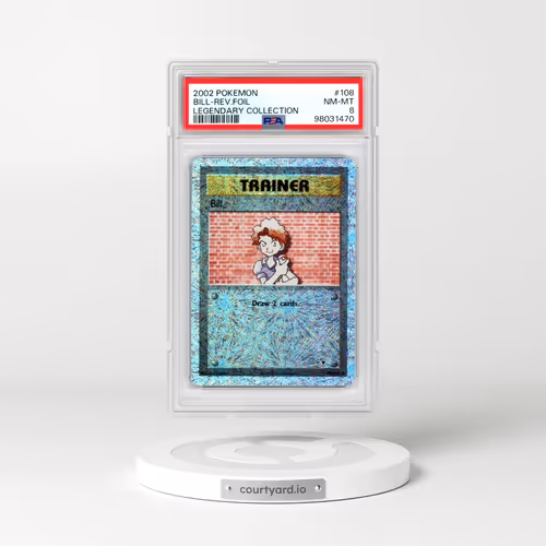 2002 Pokémon Legendary Collection #108 Bill - Reverse Foil (PSA 8 NM-MT)