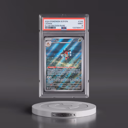 2024 Pokémon Scr EN-Stellar Crown #144 Ledian - Illustration Rare (PSA 9 MINT)