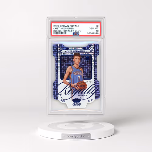 2022 Panini Crown Royale Rookie Royalty #2 Chet Holmgren - Blue (PSA 10 GEM MINT)