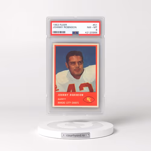 1963 Fleer #51 Johnny Robinson (PSA 8 NM-MT)