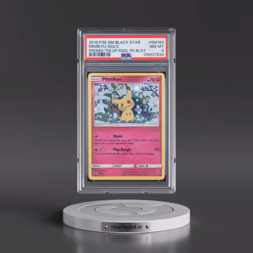 2019 Pokémon SM Black Star Promo #SM163 Mimikyu - Holo Team Up Single Pack Blisters (PSA 8 NM-MT)