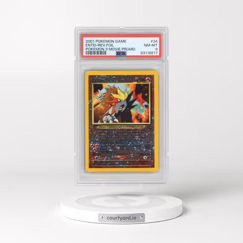 2001 Pokémon Game Movie #34 Entei - Reverse Foil Pokemon 3 Movie Promo (PSA 8 NM-MT)