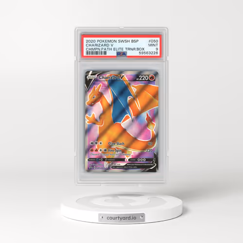2020 Pokémon Swsh Black Star Promo #050 Charizard V - Holo Champion's Path Elite Trainer Box (PSA 9 MINT)