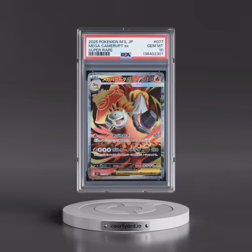 2025 Pokémon M1l-Mega Brave #077 Mega Camerupt EX - Holo Super Rare (PSA 10 GEM MINT)