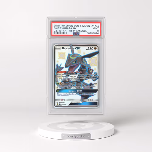 2018 Pokémon Sun & Moon Celestial Storm #177a Rayquaza GX - Holo Full Art 2019 Yellow A Hidden Fates