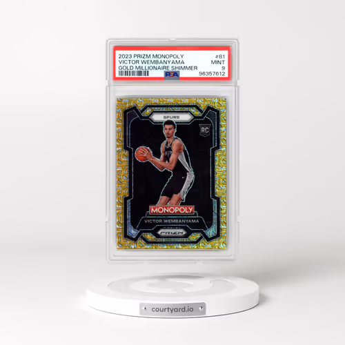 2023 Panini Prizm Monopoly #81 Victor Wembanyama - Gold Millionaire Shimmer (PSA 9 MINT)