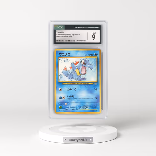 1999 Neo Premium File #158 Totodile - No Rarity (CGC 9 MINT)