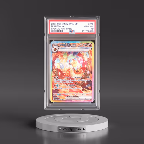 2024 Pokémon Sv8a-Terastal Fest EX #202 Flareon EX - Holo Special Art Rare (PSA 10 GEM MINT)