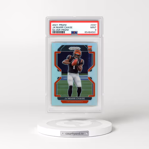 2021 Panini Prizm #337 JA'Marr Chase - Silver Prizm (PSA 9 MINT)