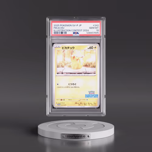 2025 Pokémon SV-P Promo #242 Pikachu - Illustration Contest 2024 (PSA 10 GEM MINT)