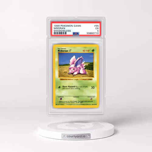 1999 Pokémon Game #55 Nidoran - Shadowless (PSA 5 EX)