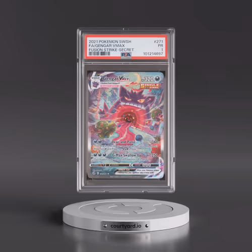 2021 Pokémon Sword & Shield Fusion Strike #271 Gengar Vmax - Full Art Secret (PSA 1 PR)