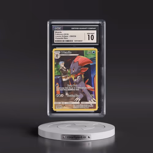 2019 Cosmic Eclipse #238/236 Weavile - Character Rare Secret Rare (CGC 10 GEM MINT)