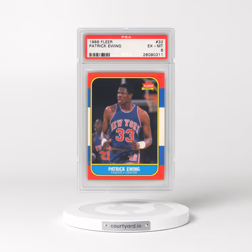 1986 Fleer #32 Patrick Ewing (PSA 6 EX-MT)