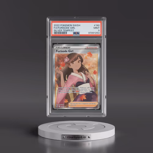 2022 Pokémon Sword & Shield Silver Tempest #190 Furisode Girl - Full Art (PSA 9 MINT)