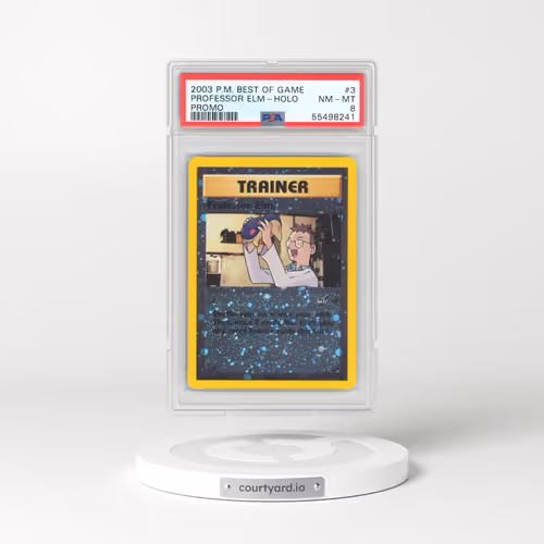 2003 Pokémon Best of Game Promo #3 Professor Elm - Reverse Foil (PSA 8 NM-MT)