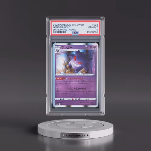 2022 Pokémon Sword & Shield Dark Phantasma #023 Gengar - Holo (PSA 10 GEM MINT)