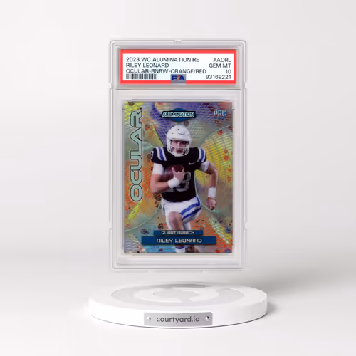2023 Wild Card Alumination Rookie Edition Ocular #AORL Riley Leonard - Rainbow-Orange/Red (PSA 10 GEM MINT)