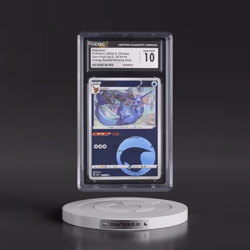 2025 Gem Pack Volume 2 - CBB2C - Simplified #02 01/14 Vaporeon - Reverse Holo Energy Symbol (CGC 10