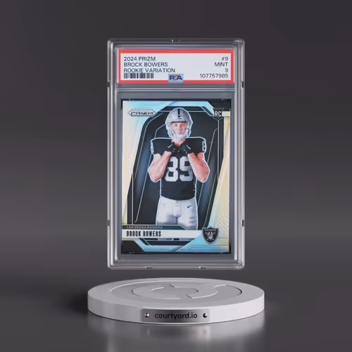 2024 Panini Prizm Rookie Variation #9 Brock Bowers (PSA 9 MINT)