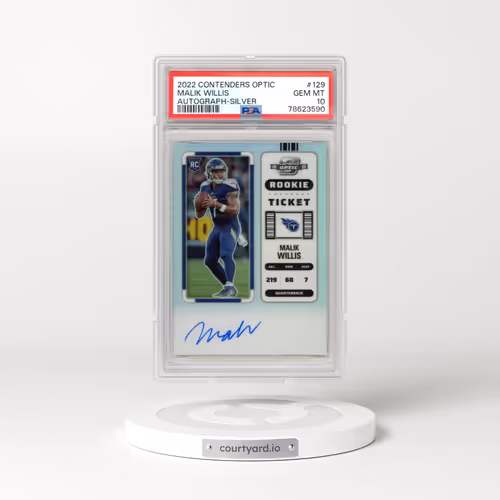 2022 Panini Contenders Optic #129 Malik Willis - Autograph-Silver (PSA 10 GEM MINT)