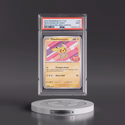 2024 Pokémon SV-P Promo #190 Pikachu in Batik Shirt - Pikachu's Indonesia Journey Campaign (PSA 9 MI