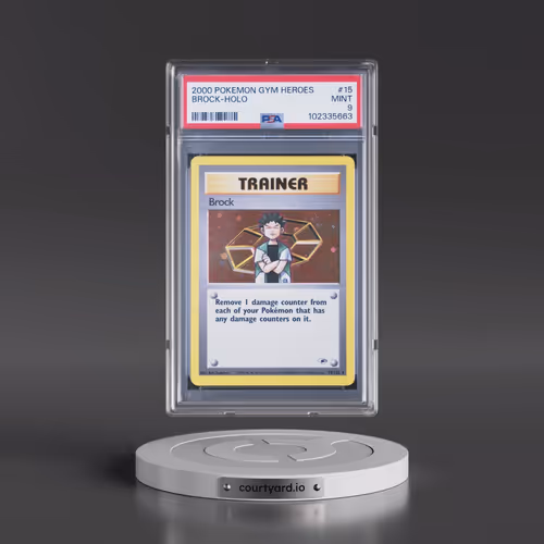 2000 Pokémon Gym Heroes #15 Brock - Holo (PSA 9 MINT)
