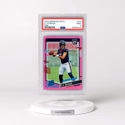 2023 Panini Donruss Optic #244 CJ Stroud - Pink (PSA 9 MINT)