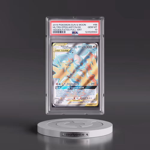 2019 Pokémon Sun & Moon Hidden Fates #66 Moltres & Zapdos & Articuno GX - Holo Full Art (PSA 10 GEM