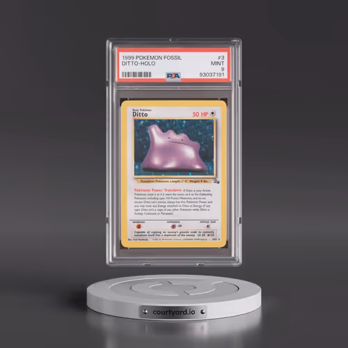1999 Pokémon Fossil #3 Ditto - Holo (PSA 9 MINT)