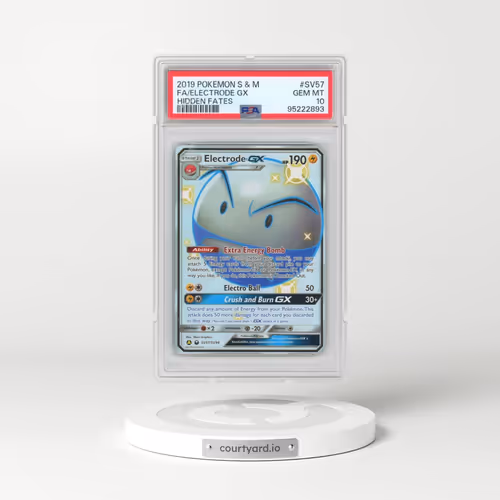 2019 Pokémon Sun & Moon Hidden Fates #SV57 Electrode GX - Holo Full Art (PSA 10 GEM MINT)