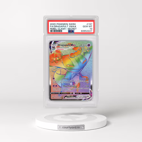 2020 Pokémon Sword & Shield Rebel Clash #197 Dragapult Vmax - Full Art Secret (PSA 10 GEM MINT)