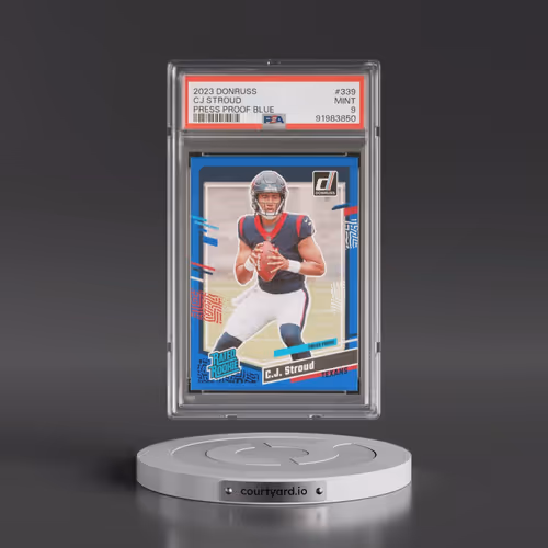 2023 Panini Donruss #339 CJ Stroud - Press Proof Blue (PSA 9 MINT)
