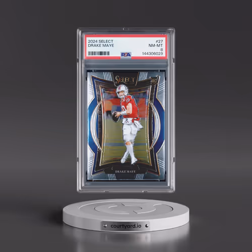 2024 Panini Select #27 Drake Maye (PSA 8 NM-MT)