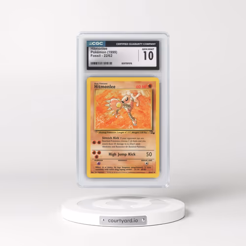 1999 Fossil #22/62 Hitmonlee (CGC 10 GEM MINT)